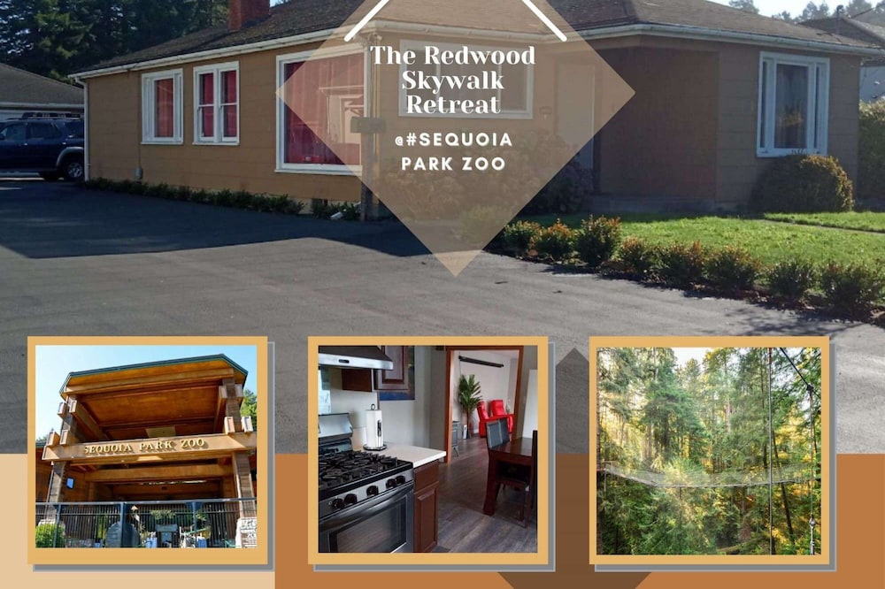 The #RedwoodSkyWalk Retreat @ Sequoia Park Zoo: 4BD, Pool Table, Game Room, Kiva, Gas Grill