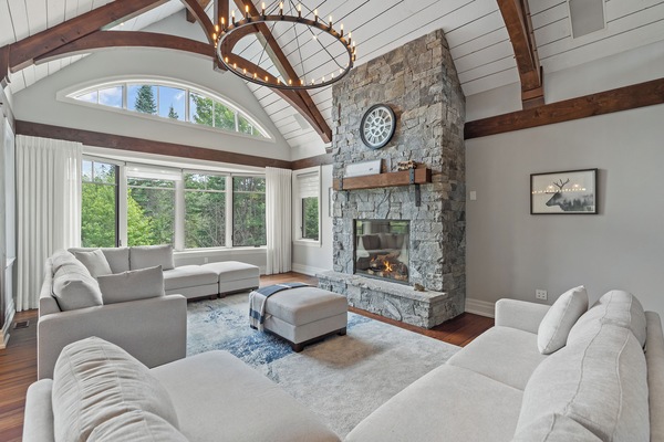 Great Room, fire place, great spot to lounge with friends, and family gathering