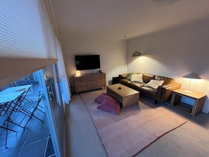 Smart TV, DVD player, livros, videoteca