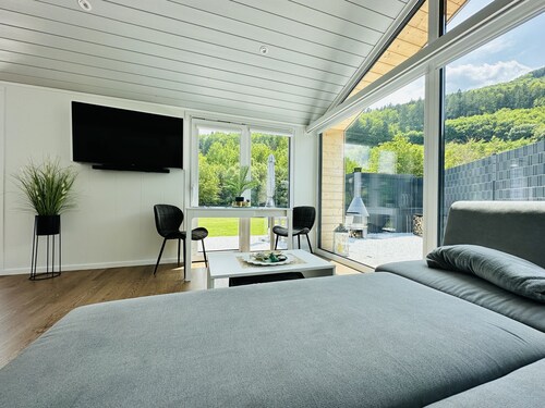 Holiday Home 'Voralpen Lodge - Premium' with Jacuzzi, Terrace & Wi-Fi - Adults Only