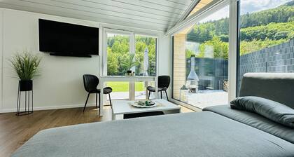 Holiday Home 'Voralpen Lodge - Premium' with Jacuzzi, Terrace & Wi-Fi - Adults Only