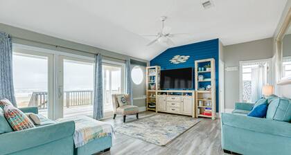 Beachfront home with beach access, deck, outdoor shower & washer/dryer