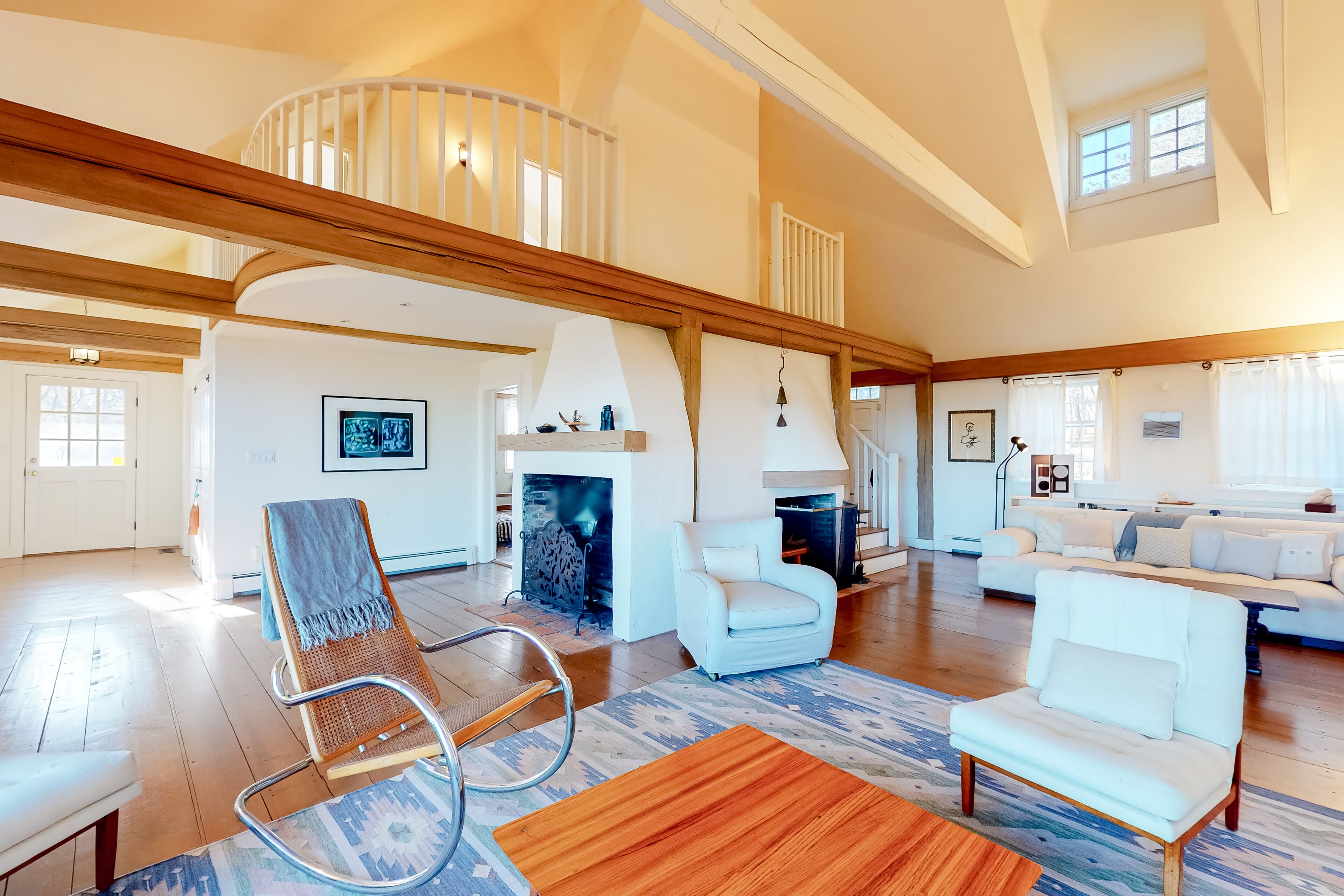 Oceanfront 2-story home with guest house & private beach near downtown Edgartown