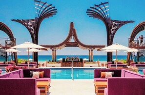 Piscine extérieure, piscine chauffée