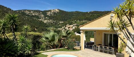 Piscine extérieure, piscine chauffée