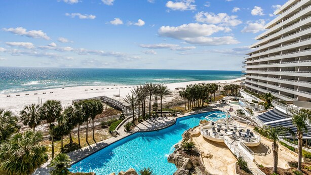 A resort with a swimming pool, beach, and ocean view. - Gulf Front Condo with Stunning Views! (Pensacola)