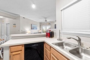 Fridge, microwave, oven, stovetop - Salty But Sweet at Sundune Village, Located 0.1 Miles from the Beach! (Kill Devil Hills)