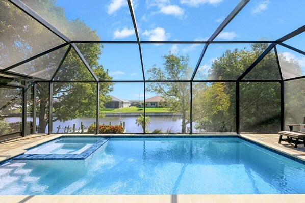 Una piscina riscaldata