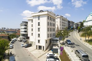 Byutsikt fra overnattingsstedet