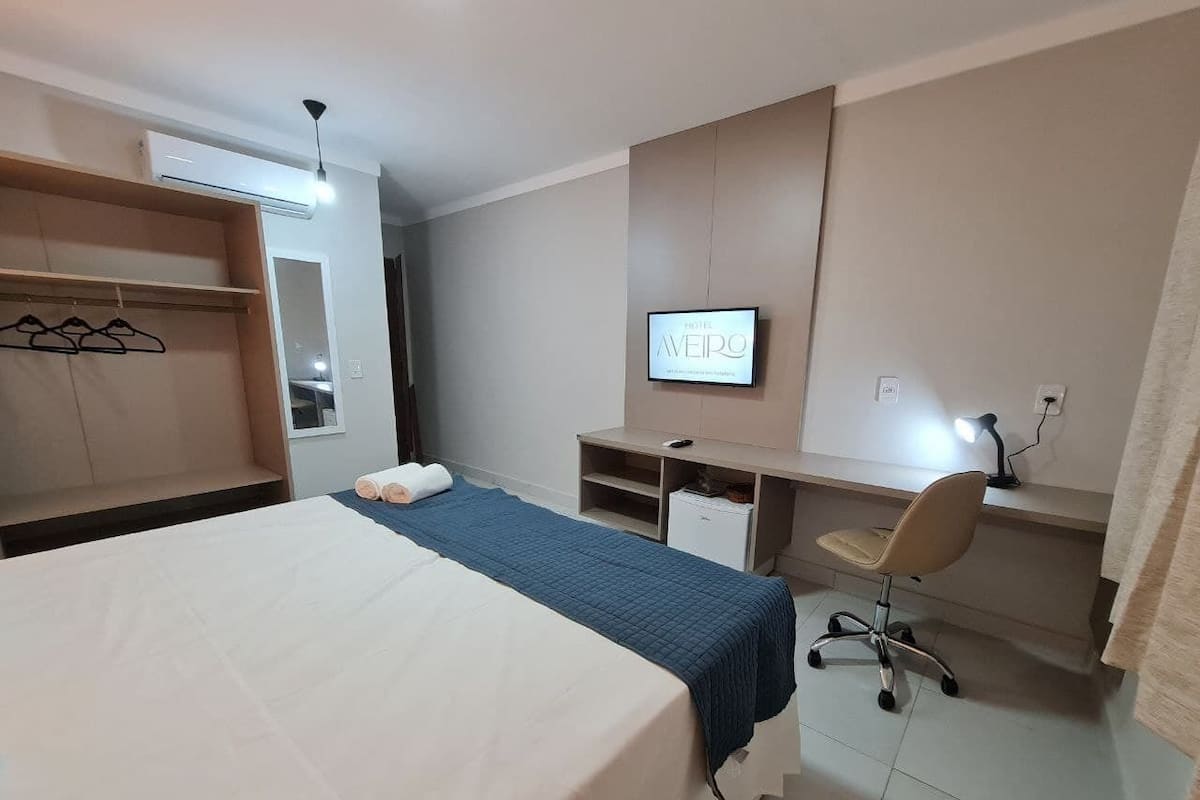 Individually furnished, desk, laptop workspace, blackout curtains