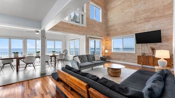 Een smart-tv en boeken