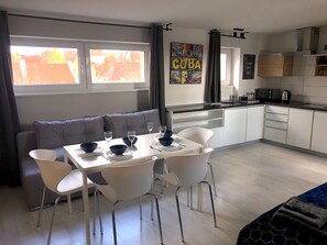 Economy Apartment, 1 Bedroom, City View | Living area