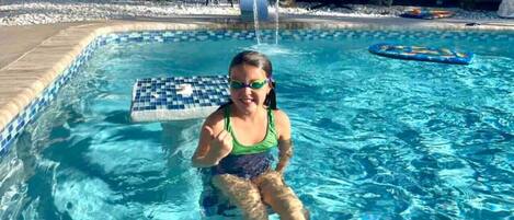 Outdoor pool, a heated pool