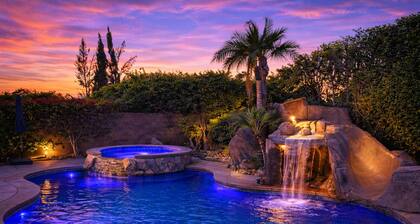 Cool Cabana: Water Slide! Grotto! Golf Package! EV Charging!