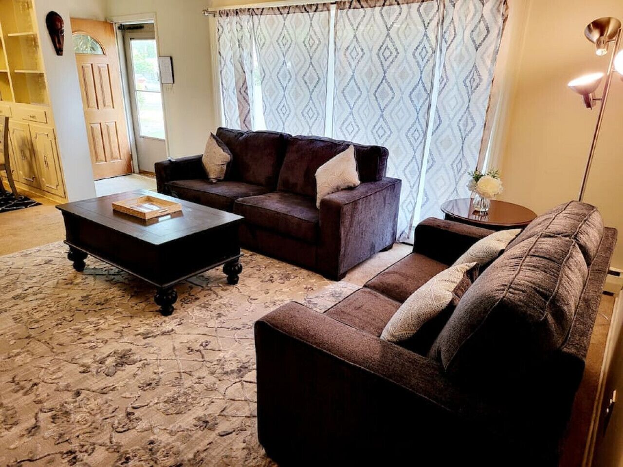 Fully furnished with a queen size bed in each room