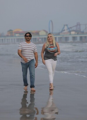 Plage à proximité, chaises longues