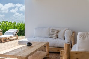 Terrace/patio - Villa Cute | Ocean View - Located in  Wonderful Toiny with Private Pool (Toiny)