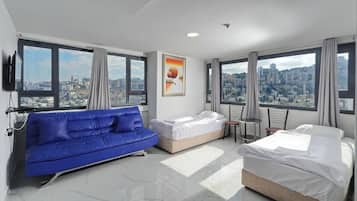 1 habitación y ropa de cama de alta calidad