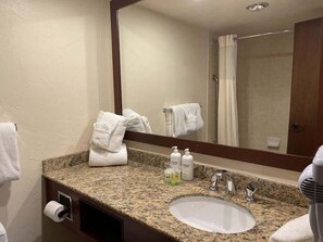 Shower, hair dryer, towels - Alpine Studio in Ski Lodge - 5 min bus to Vail! (Vail)