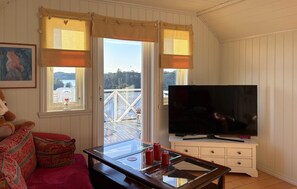 Televisión y chimenea 