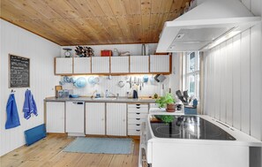 Fridge, stovetop, cookware/dishes/utensils
