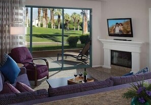 Smart TV, fireplace, DVD player, ping pong