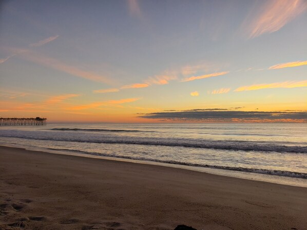 Playa en los alrededores y camastros 