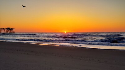 Dog Friendly, Fully Updated Kure Beach Cottage, 2 min. walk to the sand.