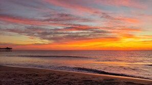 Beach nearby, sun-loungers