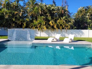 Outdoor pool, a heated pool