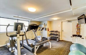 Stay fit on the go with a fully equipped gym featuring treadmills, ellipticals, and free weights.