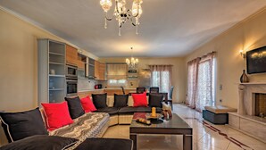 Apartment, 3 Bedrooms, Smoking, Balcony | Living area - 'helios Maisonette' In Laganas (Zakynthos)