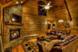 House, 3 Bedrooms | Living room | 43-inch TV with digital channels - Little Bear Lodge by Escape to Blue Ridge (Blue Ridge)
