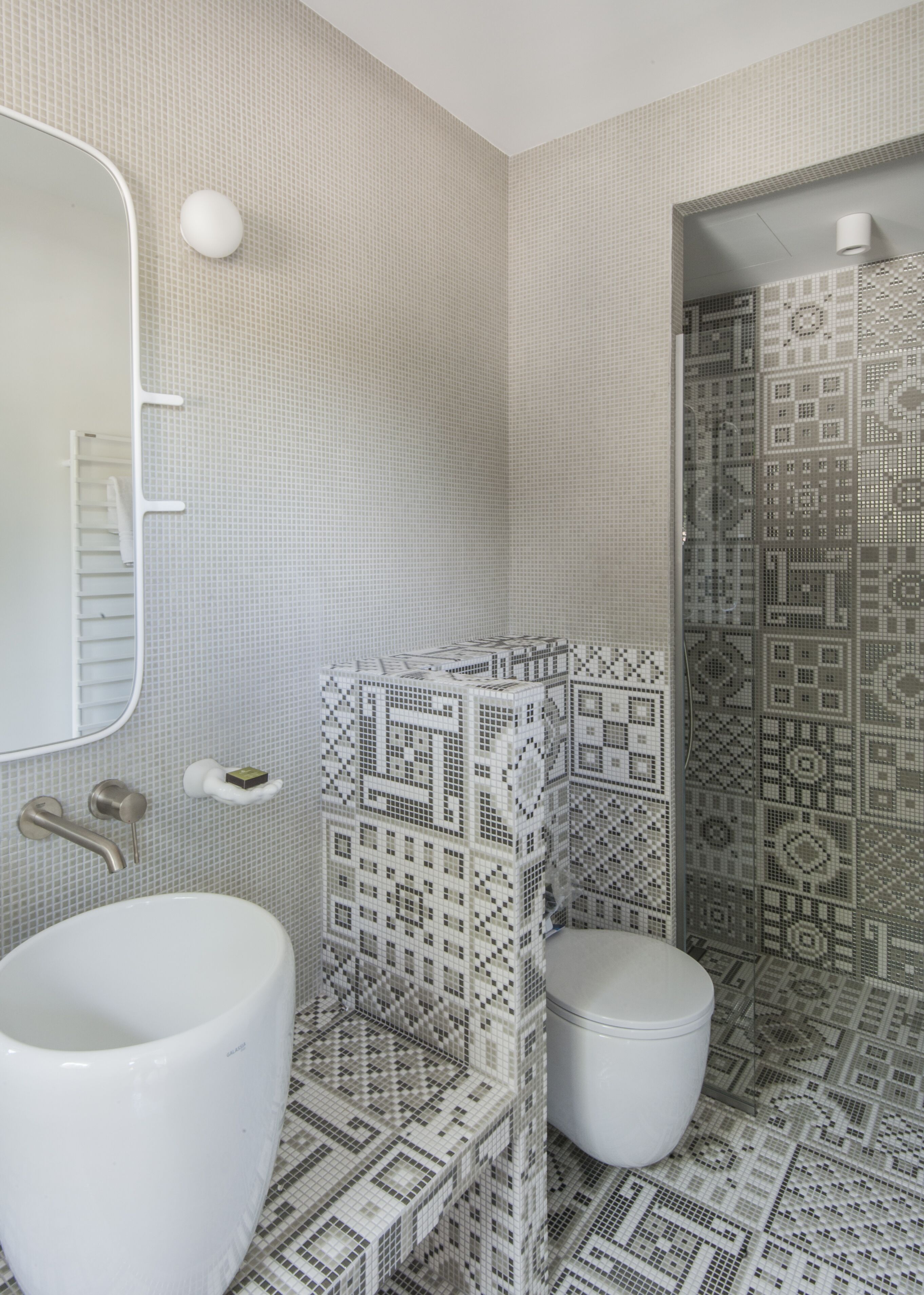 double room, balcony, sea view | bathroom | shower, hydromassage showerhead, designer toiletries, hair dryer