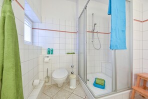 Hair dryer, towels