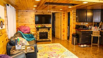 TV connectée, cheminée