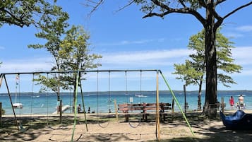 Vlak bij het strand