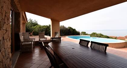 Villa with shared pool and sea view