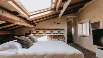 豪華雙人房 | 1 間臥室、義大利 Frette 床單、高級寢具、羽絨被