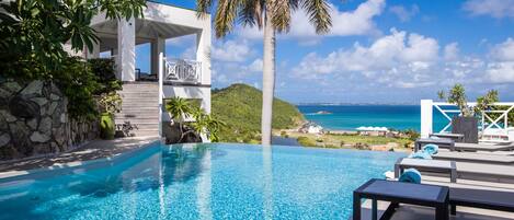 An infinity pool, a heated pool