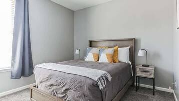 3 bedrooms, iron/ironing board, travel cot, WiFi