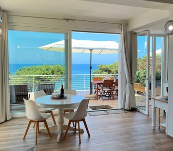 Adjacent to the sea, panoramic apartment in the villa, free WiFi Internet