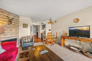 Fernseher, Kamin, DVD-Player