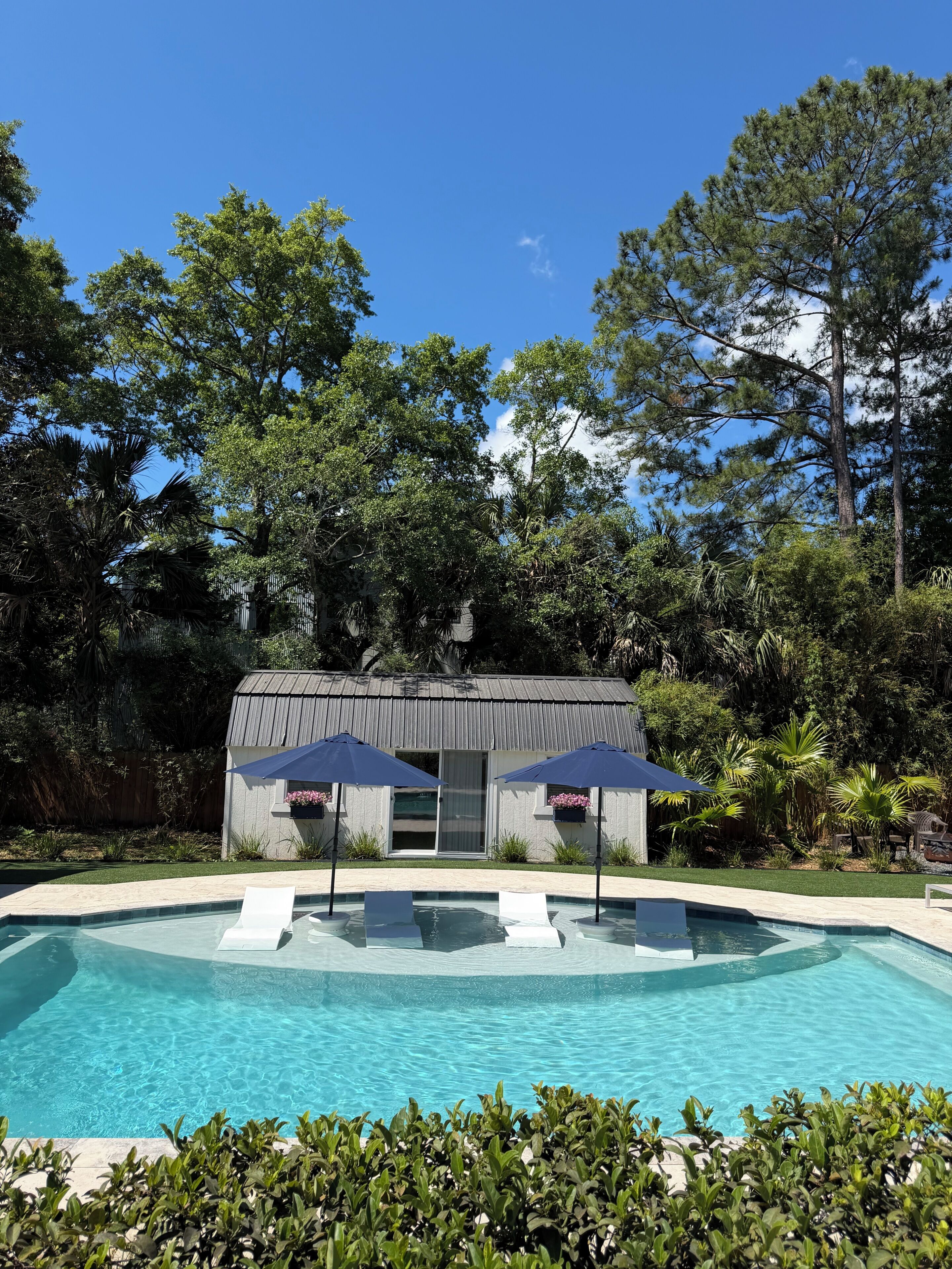 Piscine extérieure, piscine chauffée