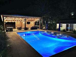 Outdoor pool, a heated pool