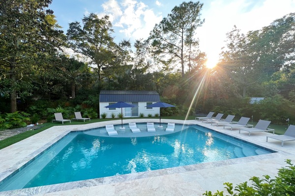 Beautiful backyard with incredible saltwater pool!