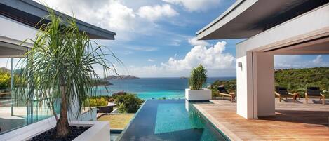 Infinity-Pool, beheizter Pool