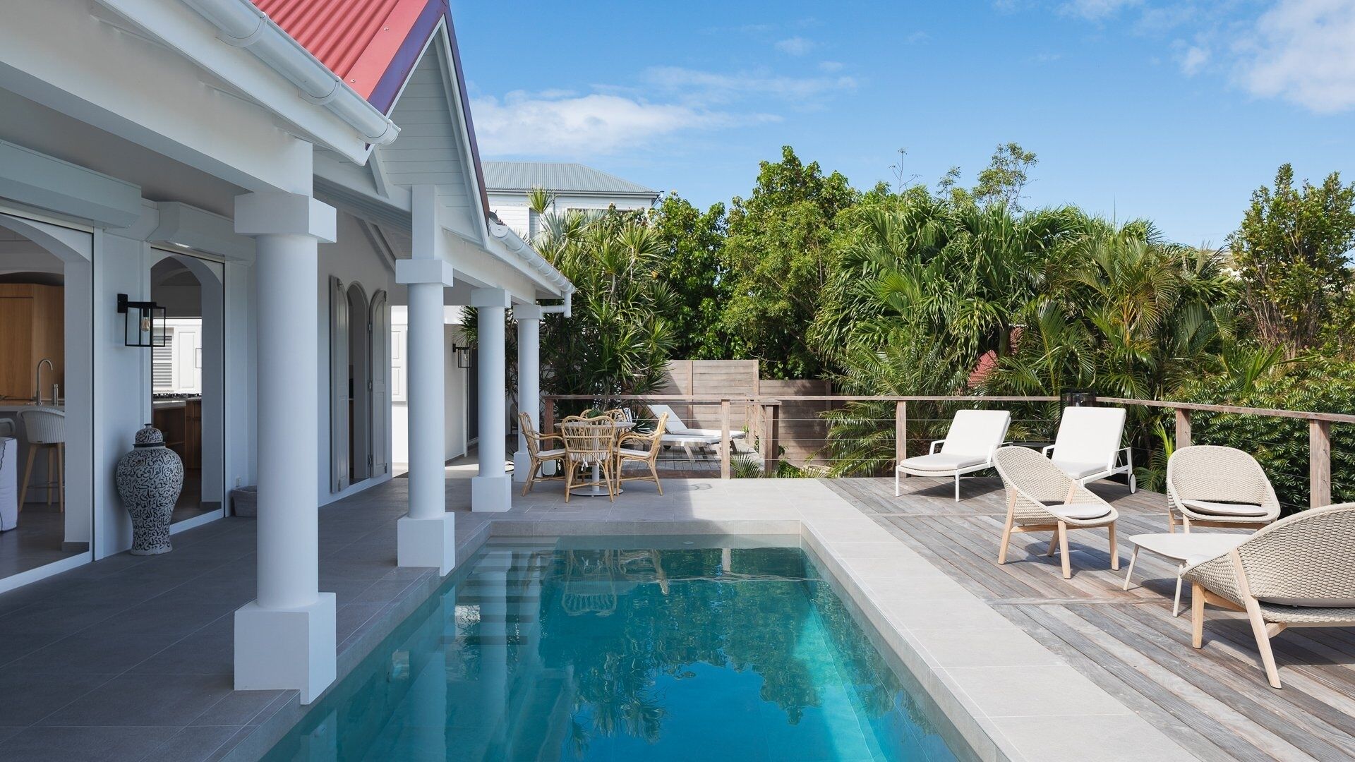 A heated pool