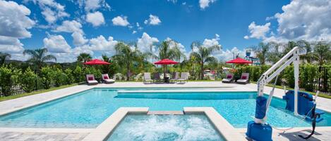 Outdoor pool, a heated pool