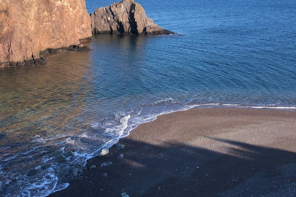 Beach nearby, sun-loungers
